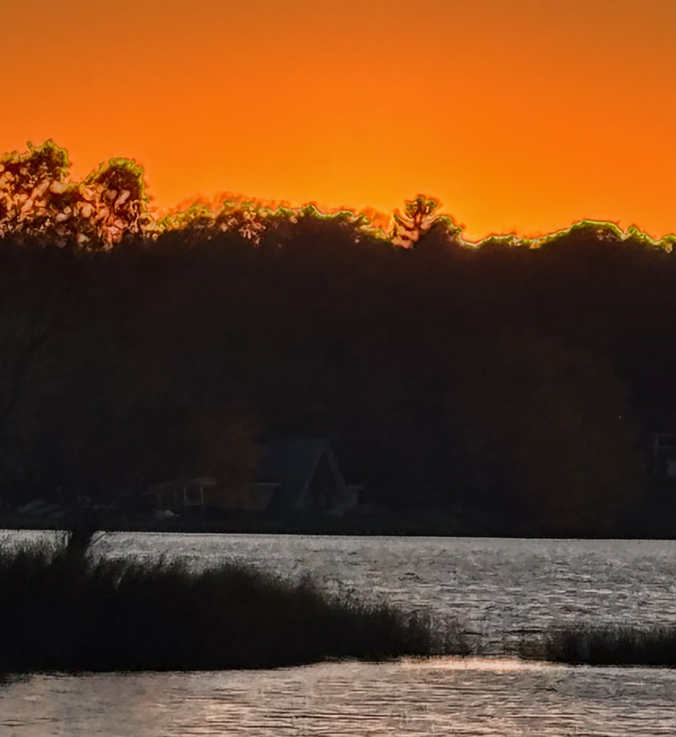 Across the lake